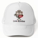 His Love Monkey Cute Couples Valentine Hat by HolidayTeesGifts His Love Monkey Cute Couples Valentine Hat