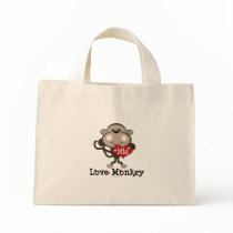 His Love Monkey Valentine Floral Bag