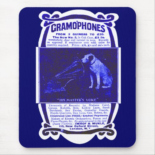 His master's voice ad mouse mats