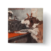 His Master's Voice Pinback Button