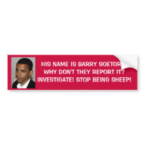HIS NAME IS BARRY! BUMPER STICKERS