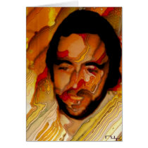His reflection in cornaline (card)