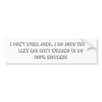 Hispanic sticker bumper sticker