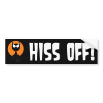 HISS OFF_BLK bumper stickers by CHUCKLEMEDIA HISS OFF_BLK bumper stickers