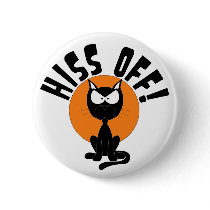 HISS OFF Halloween buttons