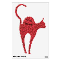 ¡Hissy Missy! Etiqueta roja del gato de leopardo