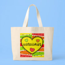 Histology Citrus Heart Tote Bag bags