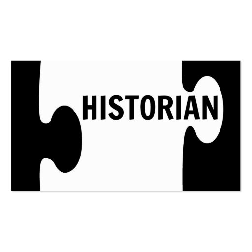 Historian Puzzle Piece Business Card (front side)