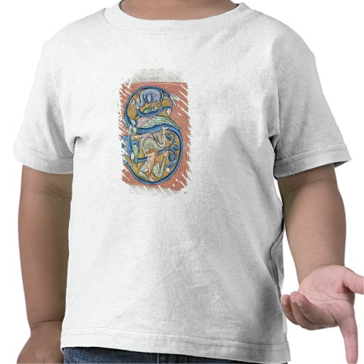 Historiated initial 'S' depicting an acrobat Tshirts