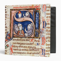 Historiated initial 'S' depicting Pope Gregory 3 Ring Binders