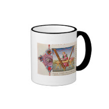 Historiated initial 'V' depicting Mug