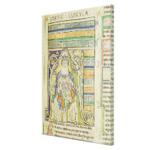 Historiated letter 'A' depicting generations Gallery Wrapped Canvas