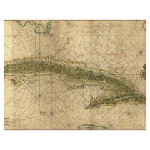 Historic 1639 Map of Cuba by Joan Vinckeboons Flyer Design