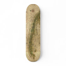 Historic 1639 Map of Cuba by Joan Vinckeboons Custom Skate Board