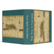 Historic 1639 Map of Hispaniola - Joan Vinckeboons Vinyl Binders