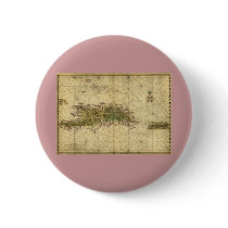 Historic 1639 Map of Hispaniola - Joan Vinckeboons Button