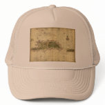 Historic 1639 Map of Hispaniola - Joan Vinckeboons hats