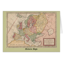 Historic 1721 Map of Europe cards by ZephyrusBooks Historic 1721 Map of Europe cards