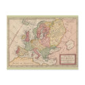 Historic 1721 Map of Europe postcards by ZephyrusBooks Historic 1721 Map of Europe postcards