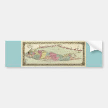 Historic 1855-1857 Travellers Map of Long Island Bumper Stickers