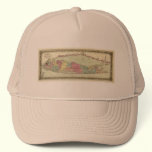 Historic 1855-1857 Travellers Map of Long Island hats