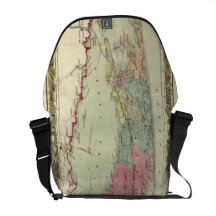 Historic 1855-1857 Travellers Map of Long Island Courier Bags
