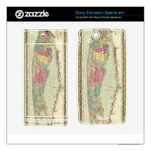 Historic 1855-1857 Travellers Map of Long Island Xperia Arc Skin