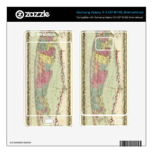 Historic 1855-1857 Travellers Map of Long Island Samsung Galaxy S II Skins