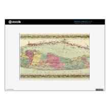 Historic 1855-1857 Travellers Map of Long Island Skin For Large Netbook