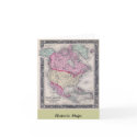 Historic 1860 Map of North America cards