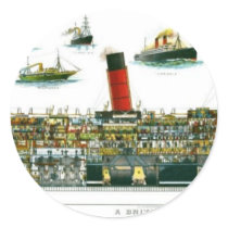 Historic British Ocean Liner Bookmark stickers