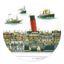 Historic British Ocean Liner Bookmark stickers