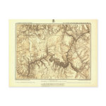 Historic Grand Canyon Map - National Archives Postcard