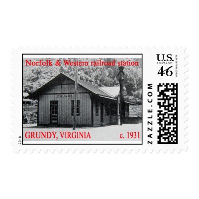 Historic Grundy, Virginia Postage by wisconsinsodas