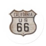 Historic Highway Road Sign Round Stickers