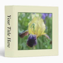 Historic Iris - Purple And Yellow 3 Ring Binders