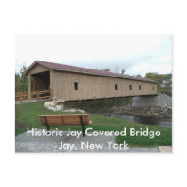 Historic Jay Covered Bridge postcards by nhmgifts Historic Jay Covered Bridge postcards