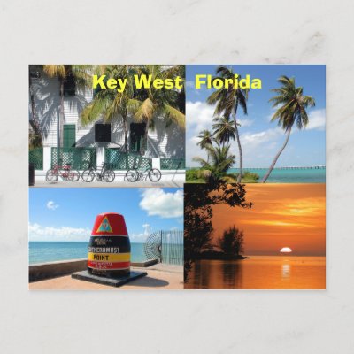 historic key west florida usa postcard