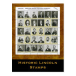 Historic Lincoln Stamps: Art Print Postcard