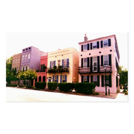Historic Rainbow Row Charleston, SC Gift Tags or Business Card