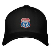 Historic Route 66 embroidered hats by spacedust Historic Route 66 embroidered hats