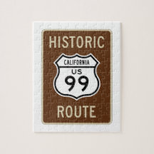 Historic Route US Route 99 (California) Sign Puzzle