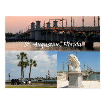 historic sites at st. augustine floirida usa postcards