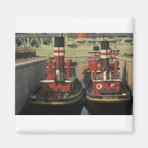 Historic tugs at Montreal waterfront, Quebec, Cana Magnets