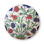 Historical Dianthus and Tulip Pattern - Tile Art Refrigerator Magnets