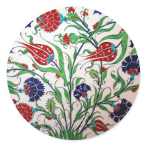 Historical Dianthus and Tulip Pattern - Tile Art Stickers