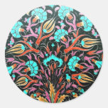 Historical Dianthus and Tulip Pattern - Tile Art Sticker