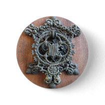 Historical Door Knocker On The Gate To Hluboka Cas buttons by lifesphere Historical Door Knocker On The Gate To Hluboka Cas buttons