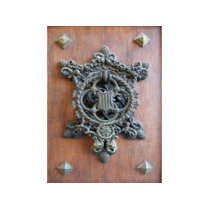 Historical Door Knocker On The Gate To Hluboka Cas photo sculptures