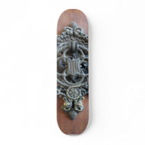 Historical Door Knocker On The Gate To Hluboka Cas skateboards